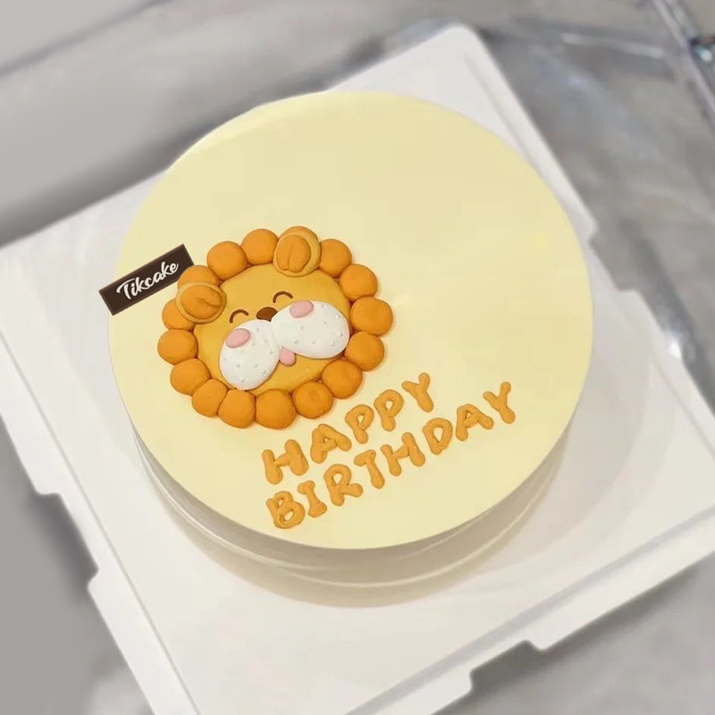 狮子座主题女生版手绘鲜奶蛋糕（7.23-8.22）