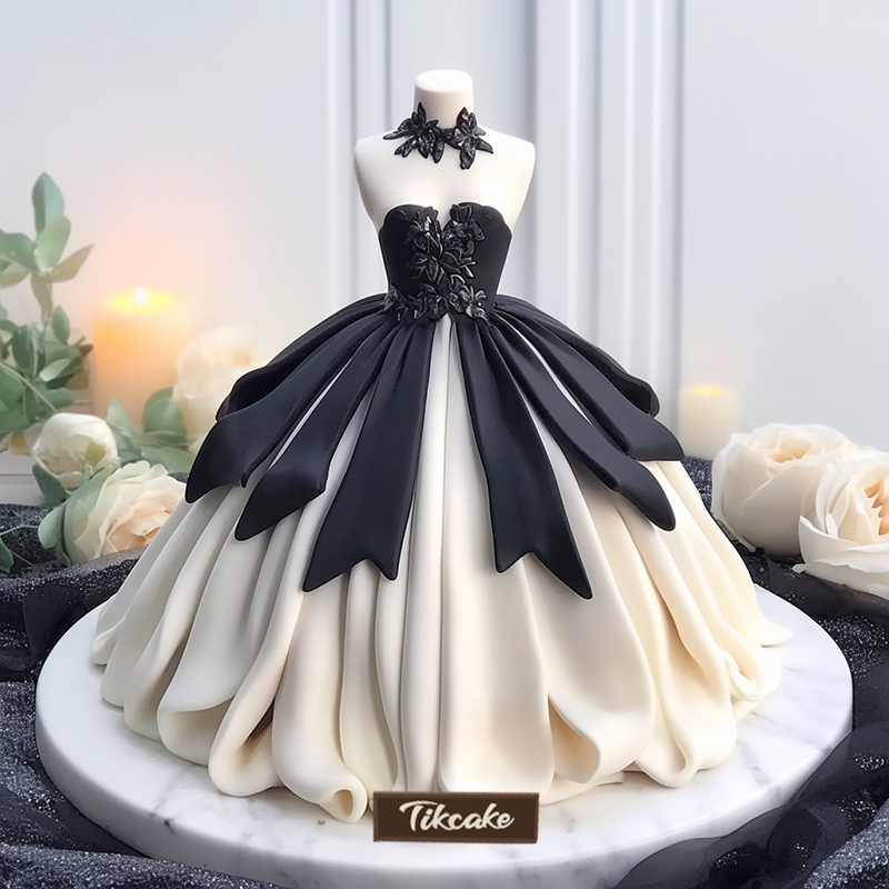 原创婚纱主题翻糖鲜奶蛋糕（城市款）