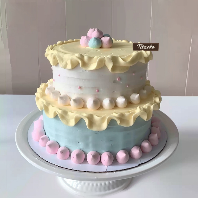 原创简约双层鲜奶蛋糕