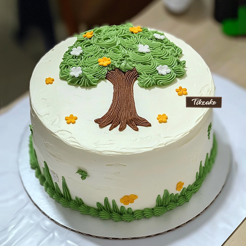 原创大树主题鲜奶蛋糕