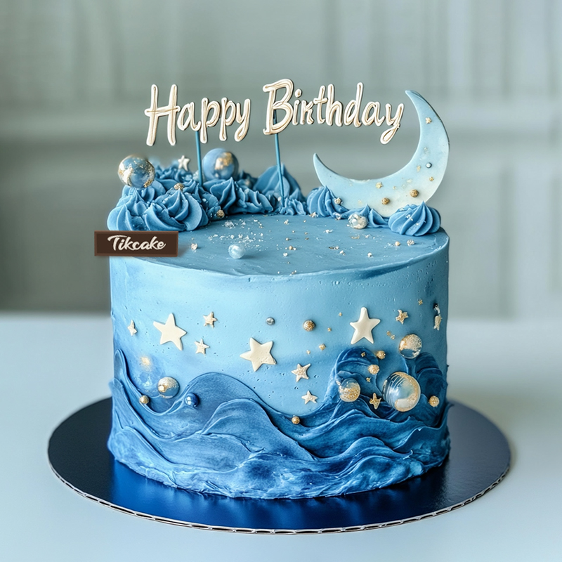 原创海洋主题鲜奶蛋糕