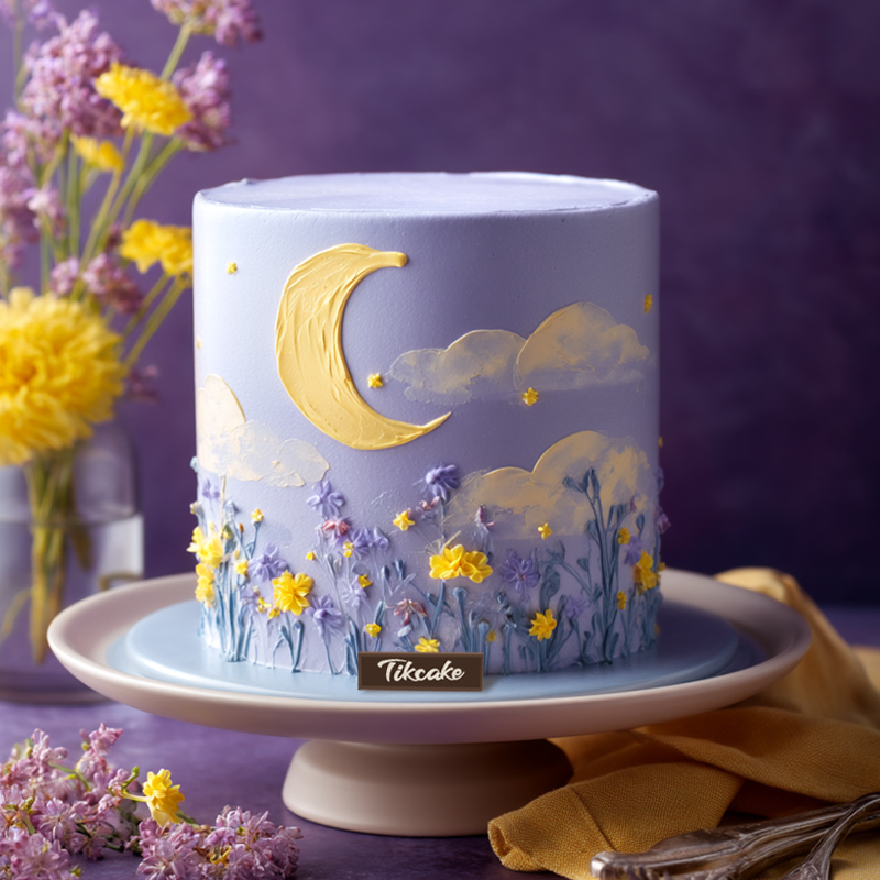 原创月亮星星主题鲜奶蛋糕（二）