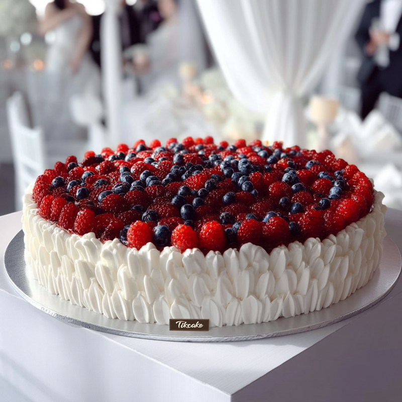 原创圆形水果鲜奶蛋糕（十）