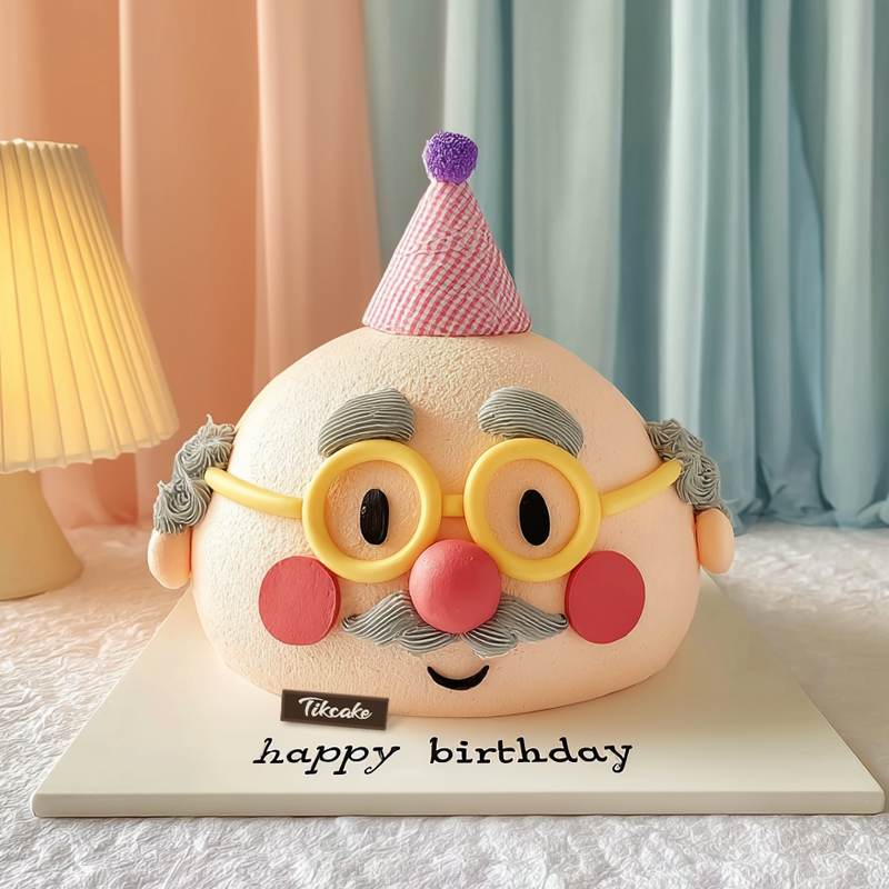 原创可爱风送长辈鲜奶蛋糕