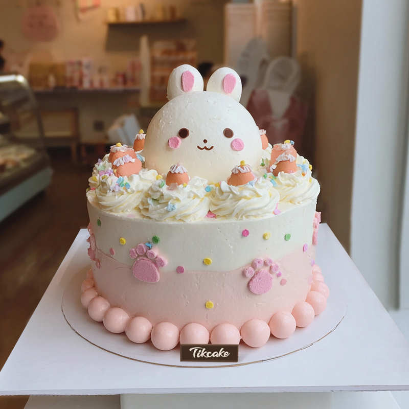 原创小兔子主题儿童鲜奶蛋糕