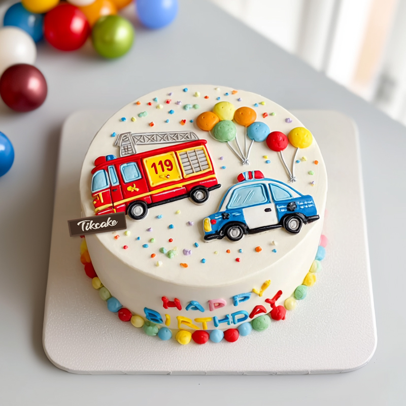 原创车车主题鲜奶蛋糕