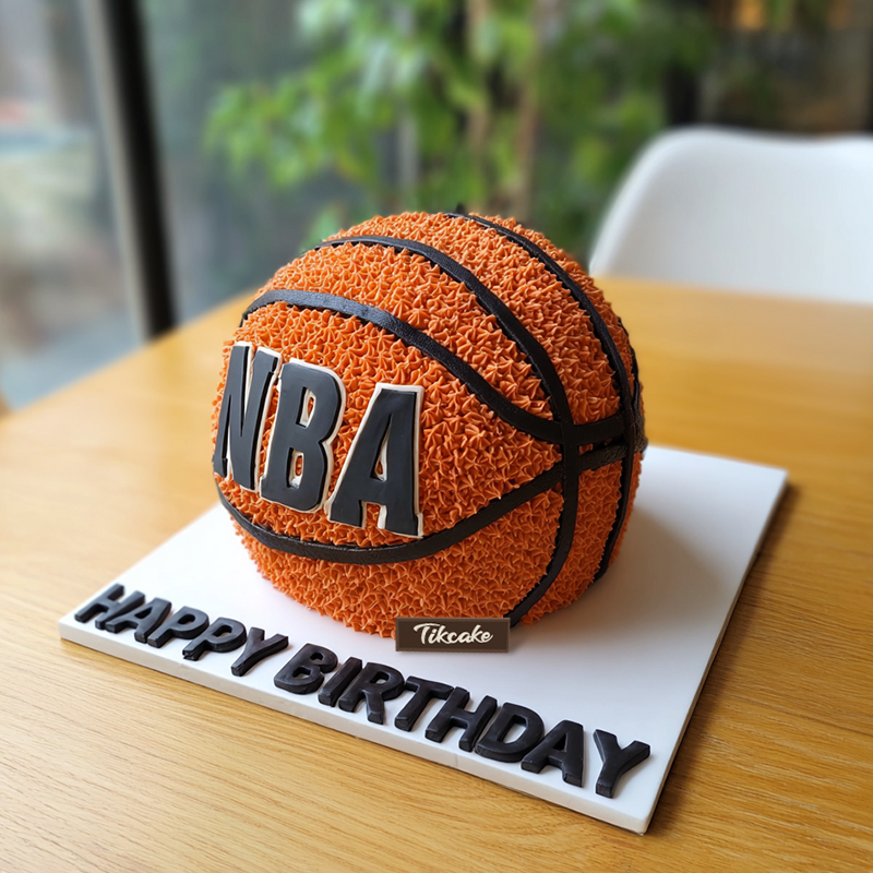 原创篮球主题翻糖鲜奶蛋糕