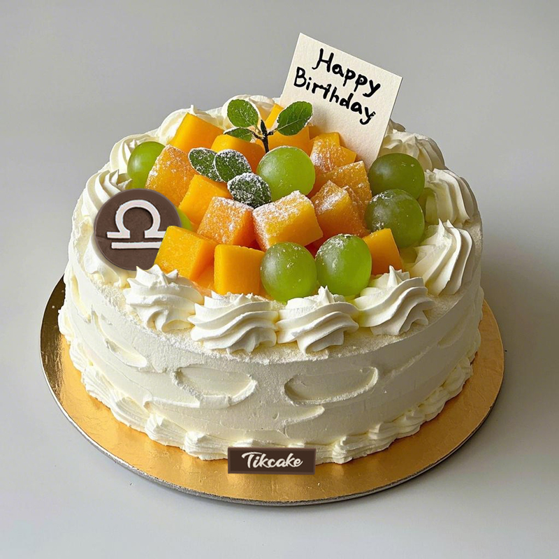 原创天秤座主题水果鲜奶蛋糕二（9.23-10.23）