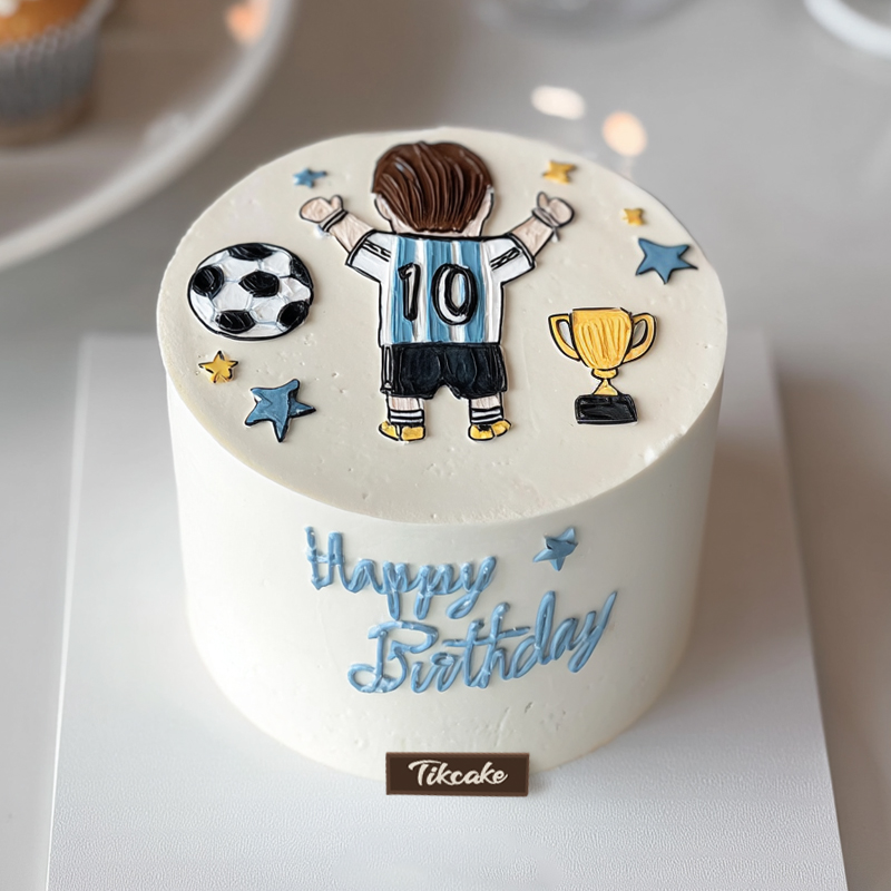 原创足球主题鲜奶蛋糕（四）