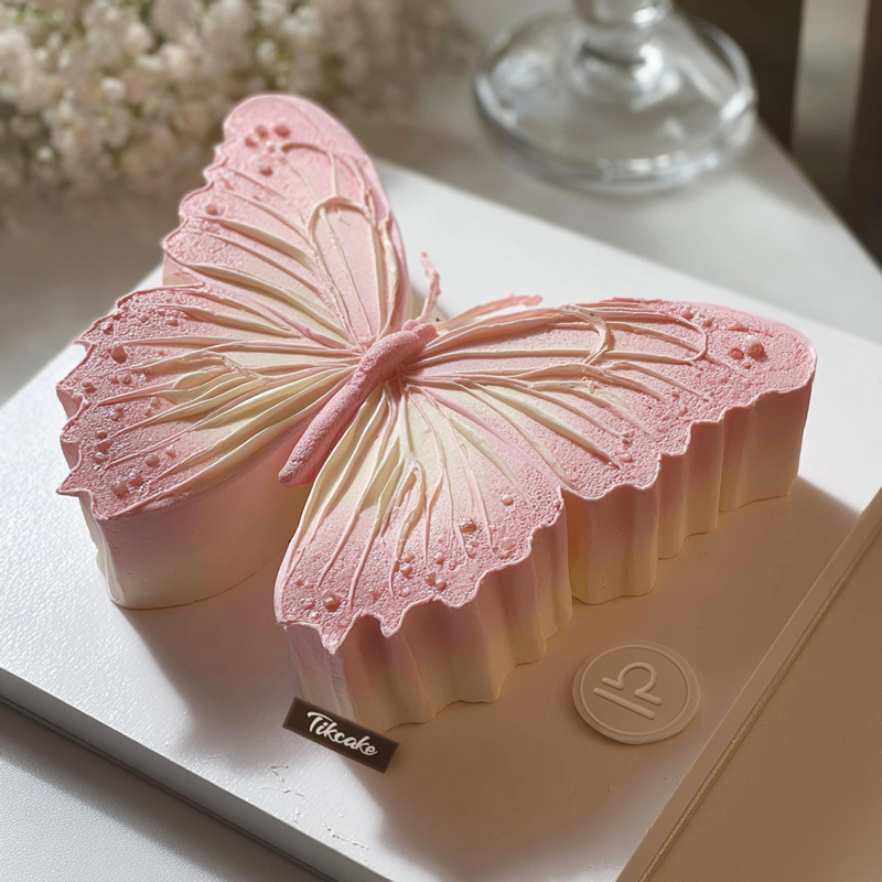 原创天秤座蝴蝶主题慕斯蛋糕（9.23-10.23）