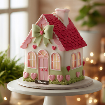 原创“公主屋”主题翻糖鲜奶蛋糕（城市专属款）